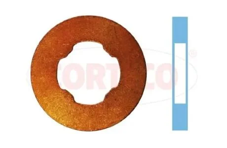 Шайба под форсунку (к-кт 6шт) BMW 3/5/6/7/X3/X5 M57 (7.1x15x1.6) CORTECO 49430620