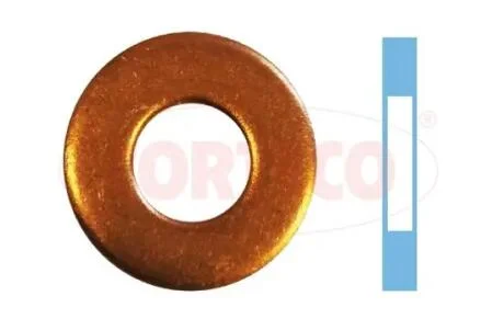 Шайба под форсунку (к-кт 4шт) Citroen Berlingo/Jumpy 2.0HDI 99-16 (7.3x16x1.5) CORTECO 49430621