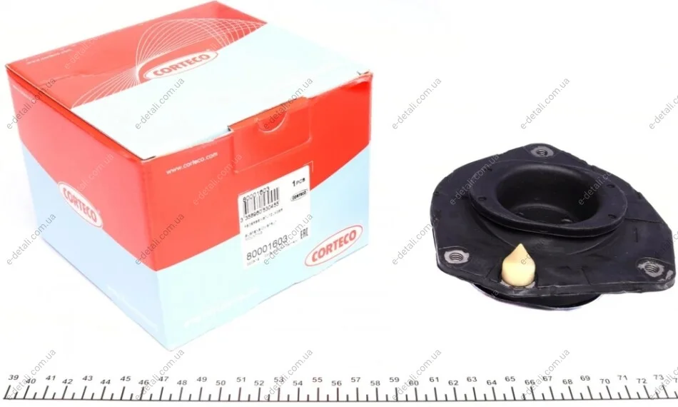 Подушка амортизатора (переднего) Renault Megane II/Scenic II 04- (без подшипника) CORTECO 80001603 (фото 1)