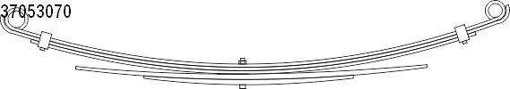 Рессора задняя (кол-во листов 3+2) 60x565/635 Nissan Navara D22 (98-04) (10.370. CS Germany 1037053070 (фото 1)