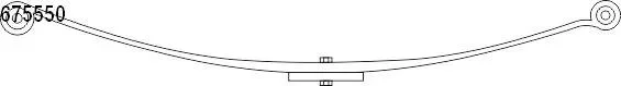 Рессора задняя (кол-во листов 1) 70x700/700 Iveco Daily VI (14-) (10.675.550.00) CS Germany 1067555000 (фото 1)