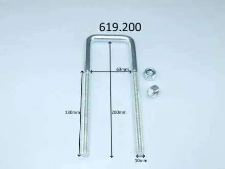 U-Болт рессоры (стремянка 200x63 M10) Nissan Navara D22 (98-) (99.619.200) CS Ge CS Germany 99619200