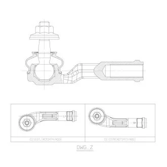 Наконечник тяги рульової R Hyundai Elantra/Kona 23- KIA (вир-во) CTR CE1037R