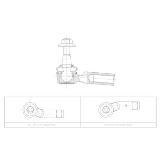 Наконечник тяги рульової L Dodge Dart 13-16 Chrysler 200 15-17 CTR CE1057L