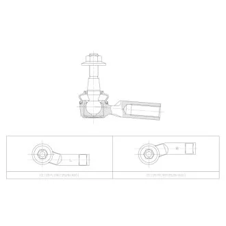 Наконечник тяги рульової L Dodge Dart 13-16 Chrysler 200 15-17 (вир-во) CTR CE1057L