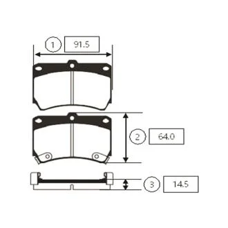 Колодки гальм Mazda 323 C IV (BG), 323 C V (BA), 323 F IV (BG) передн. OLD CKKK-3 (вир-во) CTR GK0509