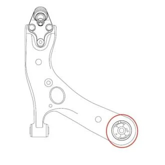 Сайлентблок важеля передня вісь Mitsubishi Lancer 03-13 Outlander 03-07 Chery (вир-во) CTR GV1007