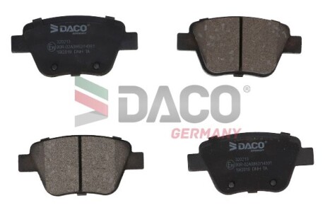 Колодки гальмівні дискові зад. DACO Germany 320213