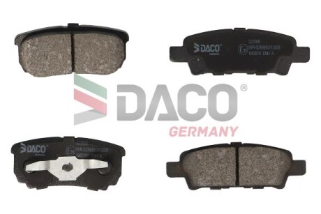 Колодки гальмівні дискові зад. DACO Germany 322506