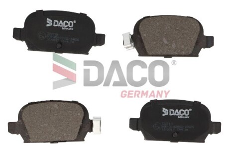 Колодки гальмівні дискові зад. DACO Germany 322710