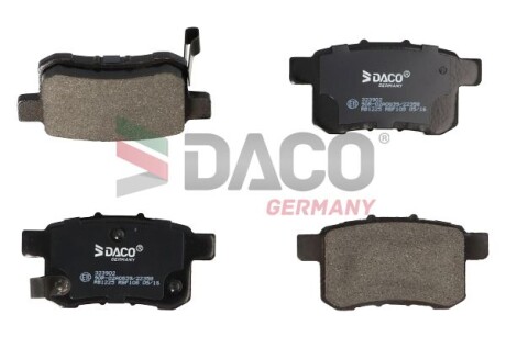 Колодки гальмівні дискові зад. DACO Germany 323902