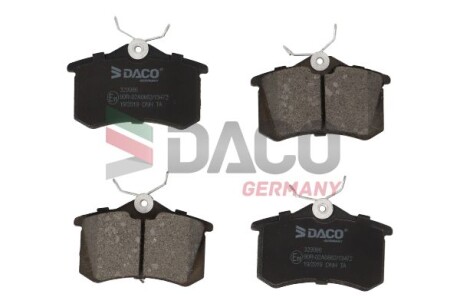 Колодки гальмівні дискові зад. DACO Germany 329986