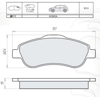 DAFMI INTELLI HONDA колодки гальмівні передні CR-V 07- DAFMI / INTELLI D512E