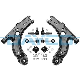 VW Комплект важелів передня вісь (2 важеля+ 2 наконечника+ 2 шарові+тяги+ кріплення) GOLF IV (1J1) 1.6-2.3 97-, AUDI A3 (8L1) 1.6 96-03, SKODA OCTAVIA I (1U2) 1.6 96-04 DAYCO KDSS106