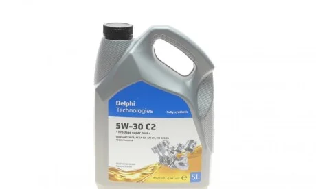 Масло 5W30 Prestige Super Plus C2 (5L) (MB 229.31/PSA B71 2290-2017) Delphi 28236308