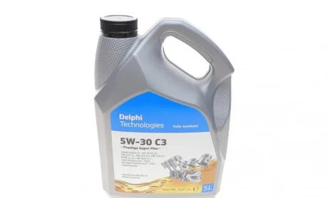 Масло 5W30 Prestige Super Plus C3 (5L) (MB 229.51/229.52/Opel Dexos 2) Delphi 28236312