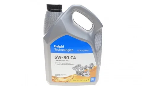 Масло 5W30 Prestige Super Plus C4 (5L) (RN0720/MB 229.51/MB226.51) Delphi 28236325