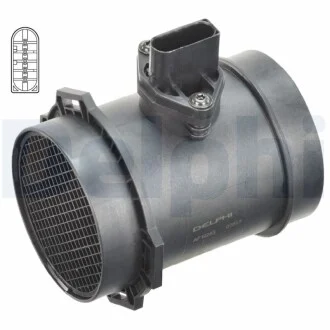 DELPHI BMW витратомір повітря E38,39,53,Range Rover III 4.4/4.6 96- Delphi AF10283-12B1