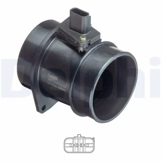 Датчик масової витрати повітря Delphi AF10380-12B1