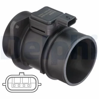 Датчик масової витрати повітря Delphi AF10653-12B1