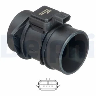 Датчик масової витрати повітря Delphi AF10734-12B1