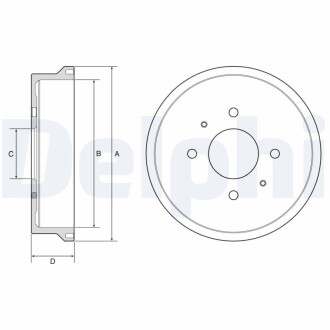 Тормозной барабан Delphi BF604