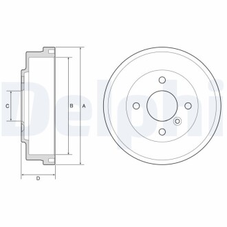 Тормозной барабан Delphi BF627