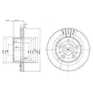 VOLVO Гальмівний диск передн. 240, 260 Delphi BG2207