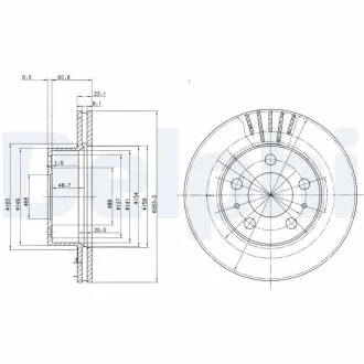 DELPHI VOLVO Гальмівний диск передн. 240, 260 Delphi BG2207