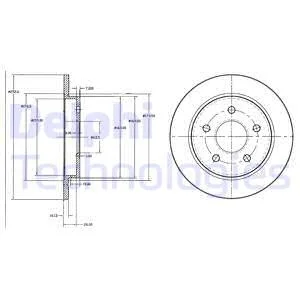 Диск гальмівний Delphi BG2332