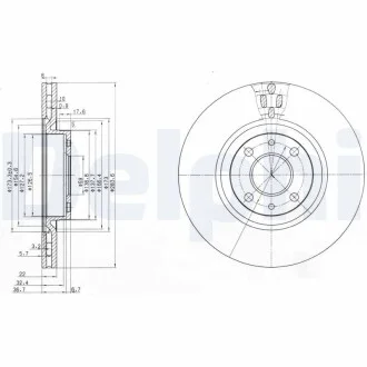 Гальмівний диск Delphi BG2407