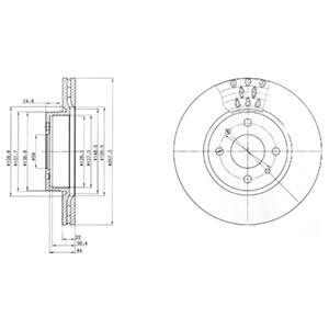 Тормозной диск Delphi BG2413