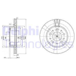 VOLVO диск гальмівний передній 740-760,940-960 Delphi BG2425C