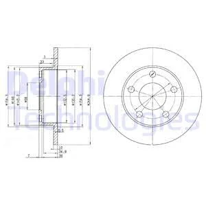 Тормозной диск Delphi BG2520