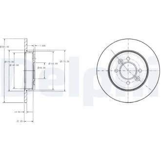 DELPHI RENAULT Гальмівний диск Laguna Delphi BG2694