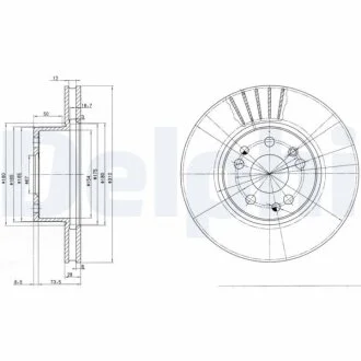 Тормозной диск Delphi BG2737