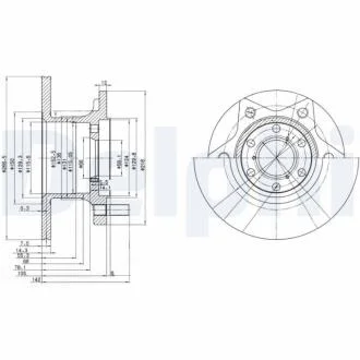 Гальмівний диск Delphi BG302