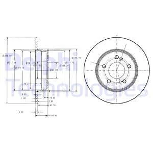 Тормозной диск Delphi BG3326C