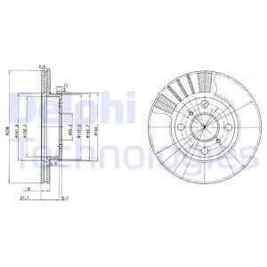 Тормозной диск Delphi BG3424