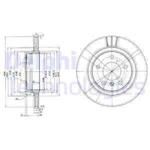Тормозной диск Delphi BG3530C