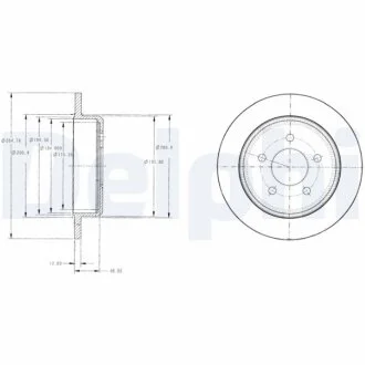 Диск гальмівний Delphi BG3595