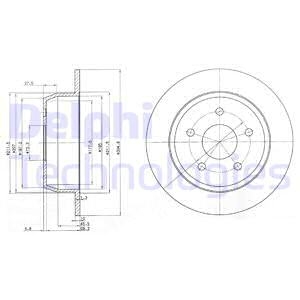 Тормозной диск Delphi BG3660