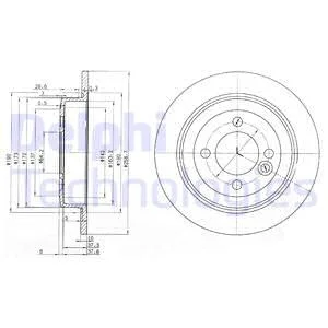 Тормозной диск Delphi BG3662C