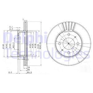 Тормозной диск Delphi BG3749