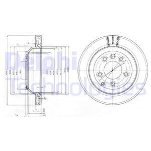 Тормозной диск Delphi BG3775C