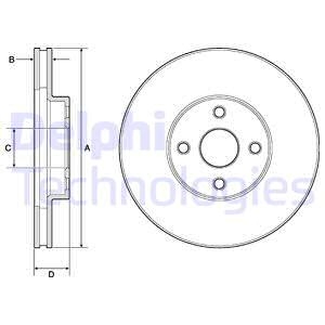 Тормозной диск Delphi BG3780