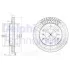 Диск тормозной MITSIBISHI Pagero "F D=290mm "99-06 Delphi BG3812 (фото 2)