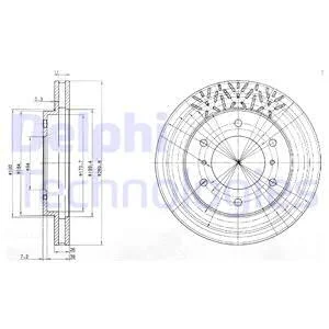 Диск тормозной MITSIBISHI Pagero "F D=290mm "99-06 Delphi BG3812