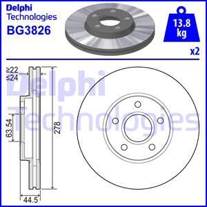 Тормозной диск Delphi BG3826