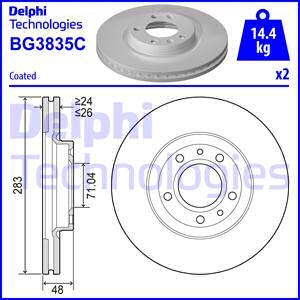 Гальмівний диск Delphi BG3835C